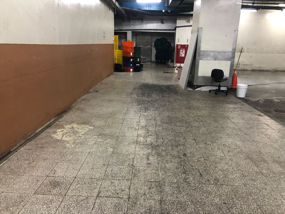 臺北榮總地下室停車場地板清洗